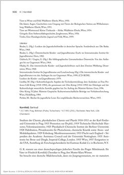 Image of the Page - 500 - in Biografien bedeutender österreichischer Wissenschafterinnen - »Die Neugier treibt mich, Fragen zu stellen«