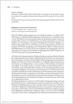 Image of the Page - 522 - in Biografien bedeutender österreichischer Wissenschafterinnen - »Die Neugier treibt mich, Fragen zu stellen«