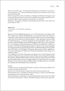 Image of the Page - 549 - in Biografien bedeutender österreichischer Wissenschafterinnen - »Die Neugier treibt mich, Fragen zu stellen«