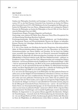 Image of the Page - 564 - in Biografien bedeutender österreichischer Wissenschafterinnen - »Die Neugier treibt mich, Fragen zu stellen«