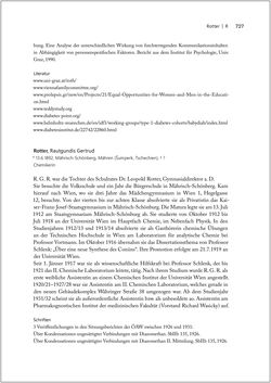 Image of the Page - 727 - in Biografien bedeutender österreichischer Wissenschafterinnen - »Die Neugier treibt mich, Fragen zu stellen«