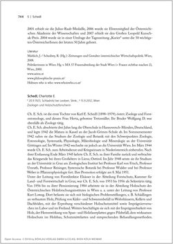 Image of the Page - 744 - in Biografien bedeutender österreichischer Wissenschafterinnen - »Die Neugier treibt mich, Fragen zu stellen«