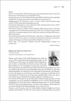 Image of the Page - 807 - in Biografien bedeutender österreichischer Wissenschafterinnen - »Die Neugier treibt mich, Fragen zu stellen«