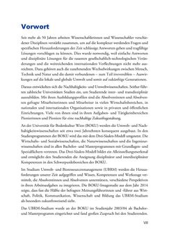 Image of the Page - VII - in Umwelt- und Bioressourcenmanagement für eine nachhaltige Zukunftsgestaltung