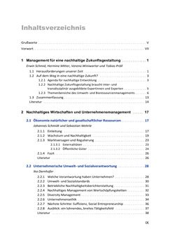 Image of the Page - IX - in Umwelt- und Bioressourcenmanagement für eine nachhaltige Zukunftsgestaltung