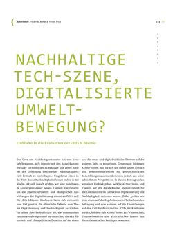 Image of the Page - 131 - in WAS BITS UND BÄUME VERBINDET - Digitalisierung nachhaltig gestalten