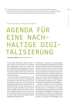 Bild der Seite - 137 - in WAS BITS UND BÄUME VERBINDET - Digitalisierung nachhaltig gestalten