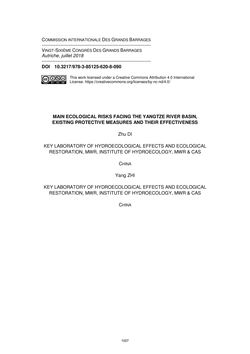 Image of the Page - 1007 - in Book of Full Papers - Symposium Hydro Engineering