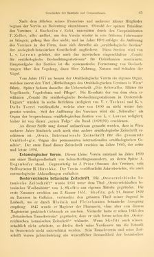 Bild der Seite - 45 - in Botanik und Zoologie in Österreich - In den Jahren 1850 bis 1900
