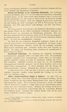 Bild der Seite - 122 - in Botanik und Zoologie in Österreich - In den Jahren 1850 bis 1900