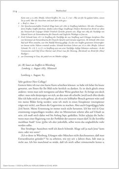 Bild der Seite - 114 - in Der Briefwechsel zwischen August Sauer und Bernhard Seuffert 1880 bis 1926