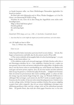 Image of the Page - 287 - in Der Briefwechsel zwischen August Sauer und Bernhard Seuffert 1880 bis 1926