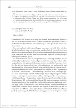 Bild der Seite - 382 - in Der Briefwechsel zwischen August Sauer und Bernhard Seuffert 1880 bis 1926