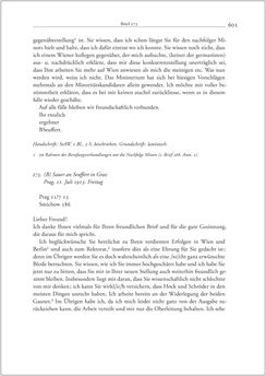 Image of the Page - 601 - in Der Briefwechsel zwischen August Sauer und Bernhard Seuffert 1880 bis 1926