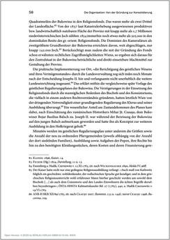 Image of the Page - 58 - in Der griechisch-orientalische Religionsfonds der Bukowina 1783–1949 - Kontinuitäten und Brüche einer prägenden Institution des Josephinismus