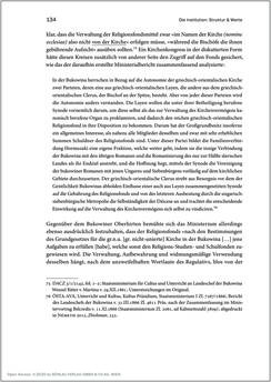 Image of the Page - 134 - in Der griechisch-orientalische Religionsfonds der Bukowina 1783–1949 - Kontinuitäten und Brüche einer prägenden Institution des Josephinismus