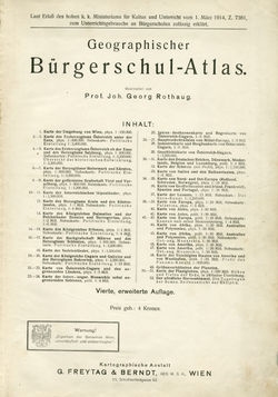 Bild der Seite - (000001) - in Geographischer Bürgerschul-Atlas