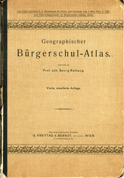 Image of the Page - Einband vorne - in Geographischer Bürgerschul-Atlas