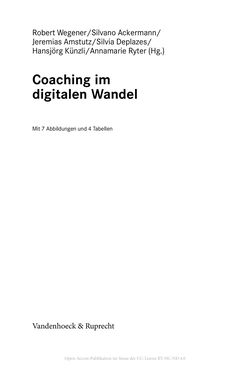 Image of the Page - (000005) - in Coaching im digitalen Wandel