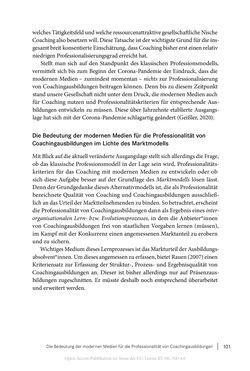 Bild der Seite - 101 - in Coaching im digitalen Wandel