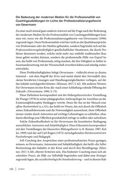 Bild der Seite - 102 - in Coaching im digitalen Wandel