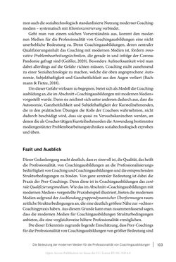 Bild der Seite - 103 - in Coaching im digitalen Wandel