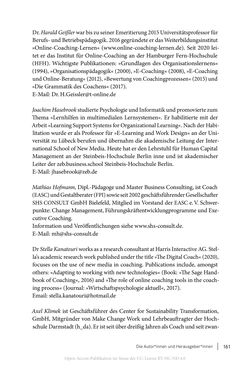 Bild der Seite - 161 - in Coaching im digitalen Wandel