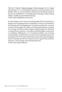 Bild der Seite - 164 - in Coaching im digitalen Wandel