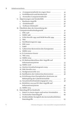 Image of the Page - X - in Das materielle Computerstrafrecht