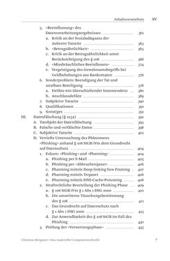 Image of the Page - XV - in Das materielle Computerstrafrecht