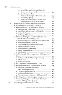 Image of the Page - XVI - in Das materielle Computerstrafrecht