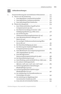 Image of the Page - XIX - in Das materielle Computerstrafrecht