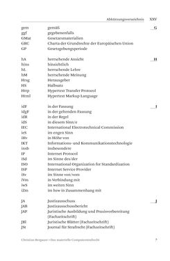 Image of the Page - XXV - in Das materielle Computerstrafrecht