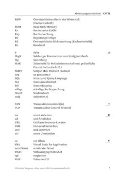 Image of the Page - XXVII - in Das materielle Computerstrafrecht
