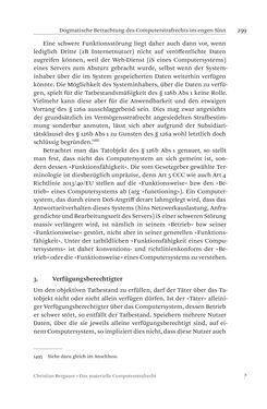 Image of the Page - 299 - in Das materielle Computerstrafrecht