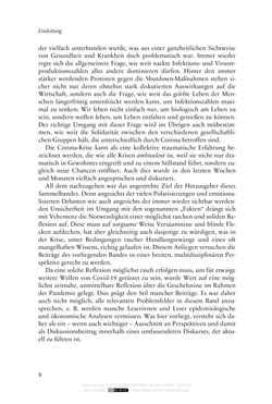 Image of the Page - 8 - in Die Corona-Pandemie - Ethische, gesellschaftliche und theologische Reflexionen einer Krise