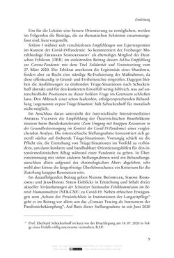 Image of the Page - 9 - in Die Corona-Pandemie - Ethische, gesellschaftliche und theologische Reflexionen einer Krise