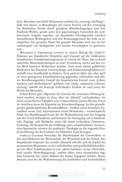 Image of the Page - 13 - in Die Corona-Pandemie - Ethische, gesellschaftliche und theologische Reflexionen einer Krise