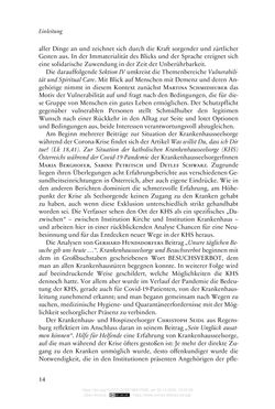 Image of the Page - 14 - in Die Corona-Pandemie - Ethische, gesellschaftliche und theologische Reflexionen einer Krise