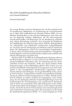 Image of the Page - 25 - in Die Corona-Pandemie - Ethische, gesellschaftliche und theologische Reflexionen einer Krise