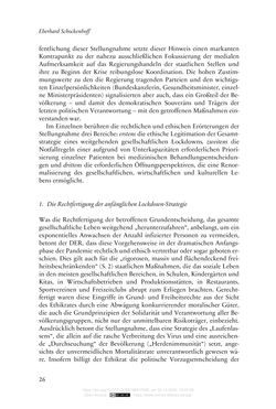 Image of the Page - 26 - in Die Corona-Pandemie - Ethische, gesellschaftliche und theologische Reflexionen einer Krise