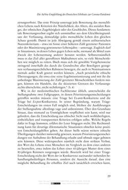 Bild der Seite - 29 - in Die Corona-Pandemie - Ethische, gesellschaftliche und theologische Reflexionen einer Krise