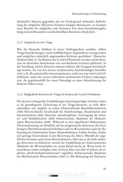 Image of the Page - 45 - in Die Corona-Pandemie - Ethische, gesellschaftliche und theologische Reflexionen einer Krise