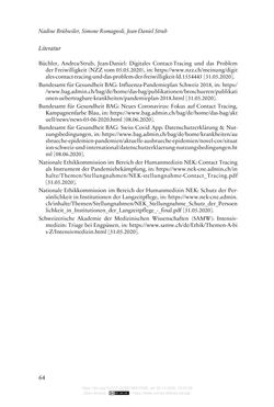 Image of the Page - 64 - in Die Corona-Pandemie - Ethische, gesellschaftliche und theologische Reflexionen einer Krise