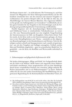 Bild der Seite - 75 - in Die Corona-Pandemie - Ethische, gesellschaftliche und theologische Reflexionen einer Krise