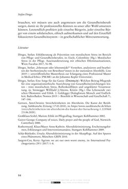 Bild der Seite - 84 - in Die Corona-Pandemie - Ethische, gesellschaftliche und theologische Reflexionen einer Krise