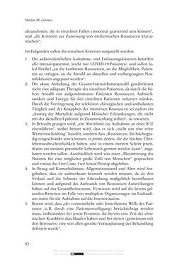 Bild der Seite - 92 - in Die Corona-Pandemie - Ethische, gesellschaftliche und theologische Reflexionen einer Krise