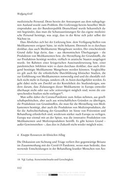 Bild der Seite - 112 - in Die Corona-Pandemie - Ethische, gesellschaftliche und theologische Reflexionen einer Krise
