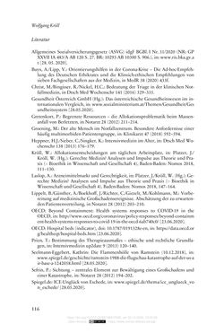 Image of the Page - 116 - in Die Corona-Pandemie - Ethische, gesellschaftliche und theologische Reflexionen einer Krise