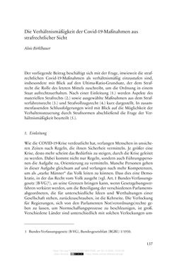 Bild der Seite - 137 - in Die Corona-Pandemie - Ethische, gesellschaftliche und theologische Reflexionen einer Krise